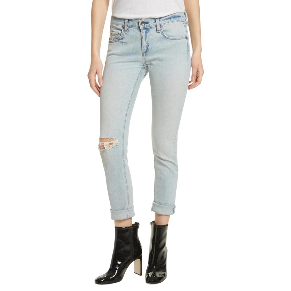 Rag & Bone Dre Mid-Rise Straight Leg‎ Jeans in Glena Size 26